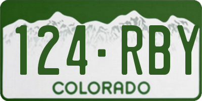 CO license plate 124RBY