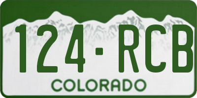 CO license plate 124RCB
