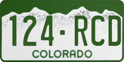 CO license plate 124RCD