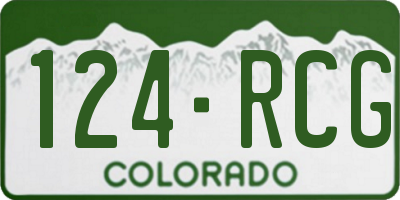 CO license plate 124RCG