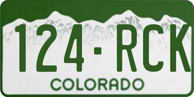 CO license plate 124RCK