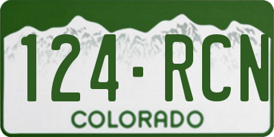 CO license plate 124RCN