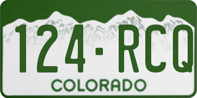 CO license plate 124RCQ