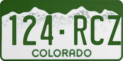 CO license plate 124RCZ