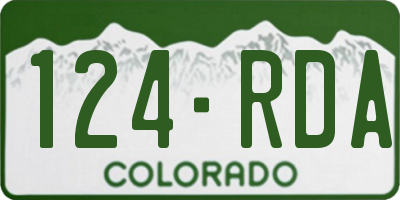 CO license plate 124RDA