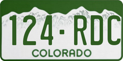 CO license plate 124RDC