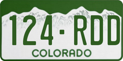 CO license plate 124RDD
