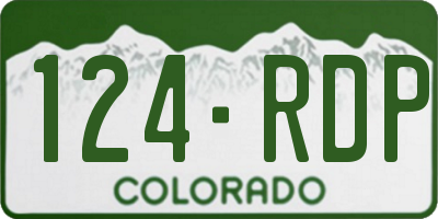 CO license plate 124RDP