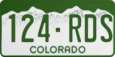 CO license plate 124RDS