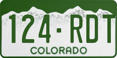 CO license plate 124RDT