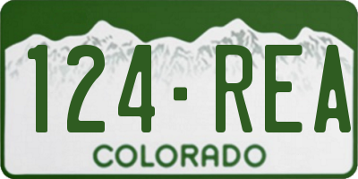 CO license plate 124REA