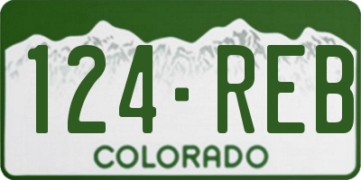CO license plate 124REB