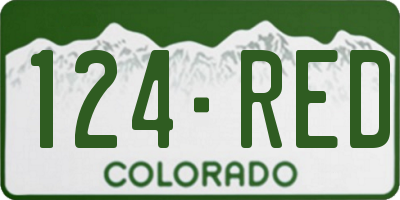 CO license plate 124RED