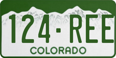 CO license plate 124REE