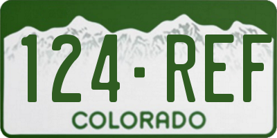 CO license plate 124REF
