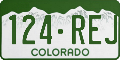 CO license plate 124REJ