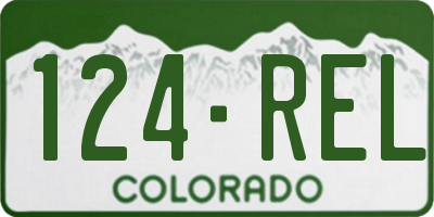 CO license plate 124REL