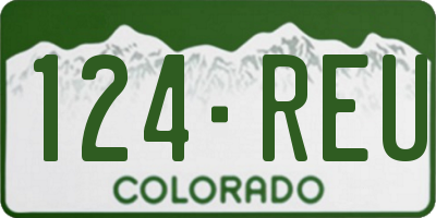 CO license plate 124REU
