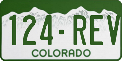 CO license plate 124REV