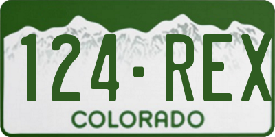 CO license plate 124REX