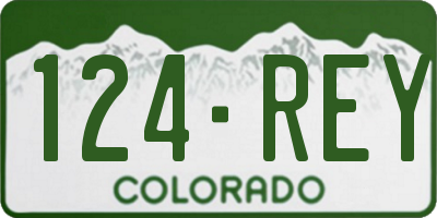 CO license plate 124REY