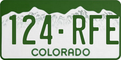 CO license plate 124RFE
