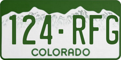 CO license plate 124RFG