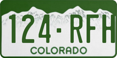 CO license plate 124RFH