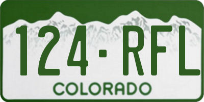 CO license plate 124RFL