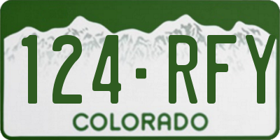 CO license plate 124RFY