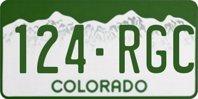 CO license plate 124RGC