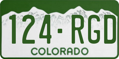 CO license plate 124RGD