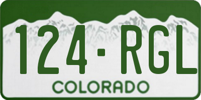 CO license plate 124RGL