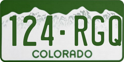 CO license plate 124RGQ
