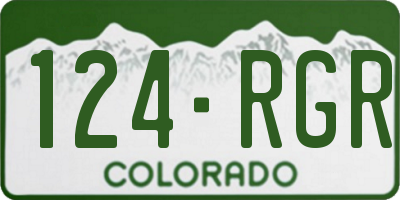 CO license plate 124RGR