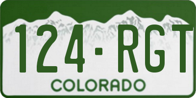 CO license plate 124RGT
