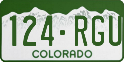 CO license plate 124RGU