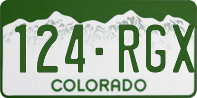 CO license plate 124RGX