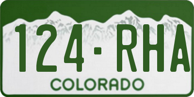 CO license plate 124RHA