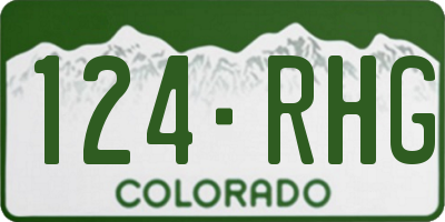 CO license plate 124RHG