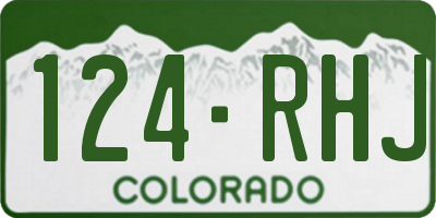 CO license plate 124RHJ