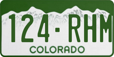 CO license plate 124RHM