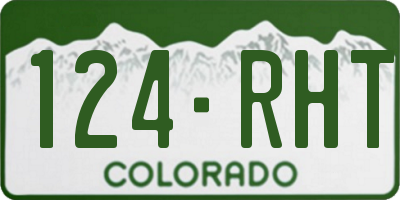 CO license plate 124RHT