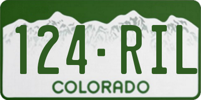 CO license plate 124RIL