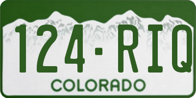 CO license plate 124RIQ
