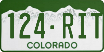CO license plate 124RIT