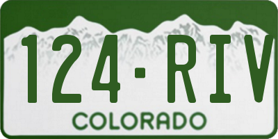 CO license plate 124RIV