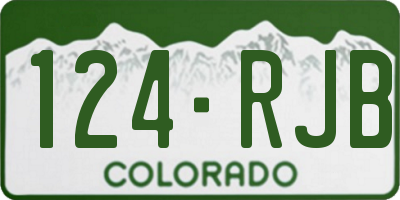 CO license plate 124RJB