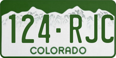CO license plate 124RJC