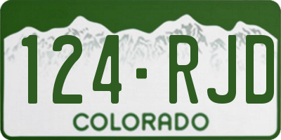 CO license plate 124RJD